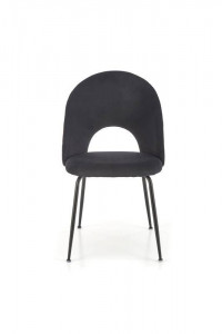 SCAUN DINING K505, MULTICOLOR/NEGRU, CU TAPITERIE DIN CATIFEA SI PICIOARE DIN METAL, STIL MODERN - Img 4