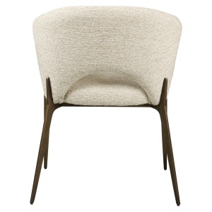 SCAUN DINING KENZI, REALIZAT DIN LEMN DE FAG SI TEXTIL IGNIFUG, CULOARE ALB/NATUR, DESIGN DEOSEBIT, RICHMOND INTERIORS - Img 8