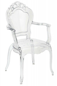 SCAUN DINING KING ARM, TRANSPARENT, DIN POLICARBONAT, STIL MODERN - Img 2