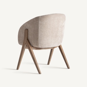 SCAUN DINING LUPIN, DIN LEMN DE FRASIN SI TEXTIL, CULOARE BEJ/MARO, DESIGN CONTEMPORAN, VICAL HOME - Img 4