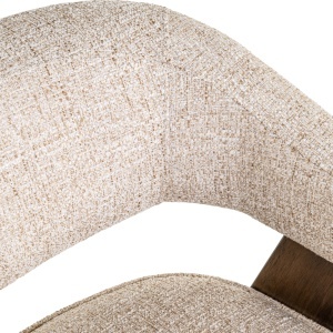 SCAUN DINING, MORI, REALIZAT DIN LEMN DE CAUCIUC, SPUMA SI TEXTIL, CULOARE CREM/NATUR, DESIGN DEOSEBIT, RICHMOND INTERIORS - Img 7