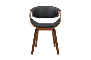 SCAUN DINING, ORGANIC, PIELE ECO SI FURNIR DE NUC, CULOARE NATUR/NEGRU, ARTIM GROUP SELECTION