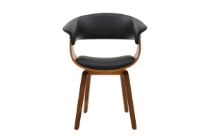 SCAUN DINING, ORGANIC, PIELE ECO SI FURNIR DE NUC, CULOARE NEGRU/NATUR, ARTIM GROUP SELECTION