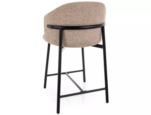 SCAUN DINING, OSAKA H-2, CULOARE BEJ 253/NEGRU, TAPITERIE DIN TEXTIL SI METAL, STIL MODERN - Img 3