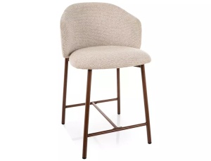 SCAUN DINING, OSAKA H-2, CULOARE BEJ DESCHIS 255/NUC, TAPITERIE DIN TEXTIL SI METAL, STIL MODERN - Img 1