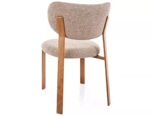 SCAUN DINING RIN D, BEJ 253/STEJAR, TAPITERIE DIN TEXTIL SI PICIOARE DIN METAL, STIL MODERN - Img 2