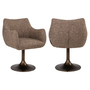 SCAUN DINING ROTATIV ALDO, REALIZAT DIN METAL, LEMN DE FAG SI TEXTIL, CULOARE MARO, DESIGN DEOSEBIT, RICHMOND INTERIORS - Img 8