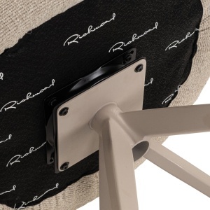 SCAUN DINING ROTATIV OLIVIA, REALIZAT DIN METAL, LEMN DE FAG SI TEXTIL, CULOARE CREM, DESIGN DEOSEBIT, RICHMOND INTERIORS - Img 10