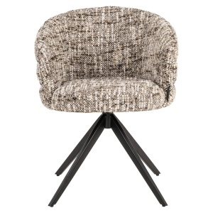 SCAUN DINING ROTATIV SERENITY REALIZAT DIN METAL, LEMN DE FAG SI TEXTIL IGNIFUG, CULOARE MARO, DESIGN DEOSEBIT, RICHMOND INTERIORS - Img 5