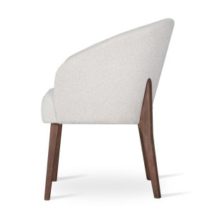 SCAUN DINING SENI ARTE SUPREME, CONFECTIONAT DIN LEMN, SPUMA, ARCURI SI TEXTIL, BEJ/NATURAL, STIL MODERN - Img 3