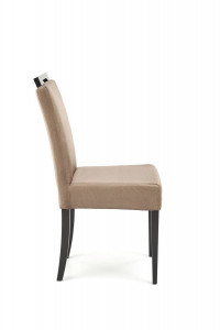 SCAUN DINING STIL CLARION 2, BEJ MONOLITH 09/NEGRU, CU TAPITERIE DIN STOFA FINA SI PICIOARE DIN LEMN MASIV, STIL CLASIC - Img 5