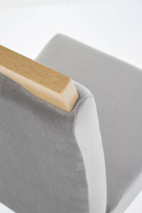 SCAUN DINING STIL CLARION, GRI RIVIERA 91/STEJAR, CU TAPITERIE DIN STOFA FINA SI PICIOARE DIN LEMN MASIV, STIL CLASIC - Img 6