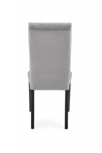 SCAUN DINING STIL DIEGO 2, GRI MONOLITH 85/NEGRU, CU TAPITERIE DIN CATIFEA SI PICIOARE DIN LEMN MASIV, STIL CLASIC - Img 3