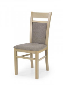 SCAUN DINING STIL GERARD 2, GRI INARI 23/STEJAR SONOMA, TAPITERIE DIN STOFA SI PICIOARE DIN LEMN MASIV DE FAG, STIL CLASIC