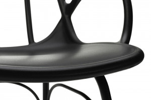 SCAUN DINING/TERASA CASTERIA, NEGRU, DIN POLIPROPILENA SI METAL, STIL MODERN - Img 6