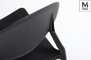 SCAUN DINING/TERASA FLEX, NEGRU, DIN POLIPROPILENA, STIL MODERN - Img 3
