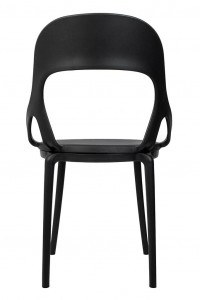 SCAUN DINING/TERASA FORM, NEGRU, DIN POLIPROPILENA, STIL MODERN - Img 5