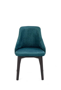 SCAUN DINING TOLEDO 3, VERDE MONOLITH 37/NEGRU, CU TAPITERIE DIN CATIFEA SI PICIOARE DIN LEMN MASIV, STIL CLASIC - Img 3