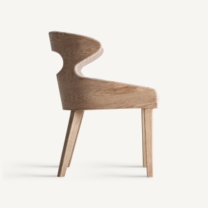 SCAUN DINING TREBAS, DIN LEMN DE FRASIN SI TEXTIL, DESIGN EXCLUSIVIST, VICAL HOME - Img 3