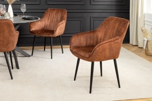 SCAUN DINING, TURIN, TEXTIL FOARTE FIN SI PICIOARE DIN METAL, CULOARE MARO, ARTIM GROUP SELECTION - Img 9