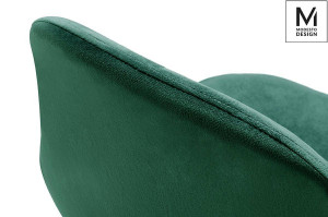 SCAUN DINING VERDE CU NEGRU, DIN CATIFEA, LUCY STIL MODERN - Img 3