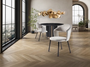 SCAUN DINING, WILLY, IMITATIE PIELE INTOARSA SI METAL, BEJ/NEGRU, ARTIM GROUP SELECTION - Img 3