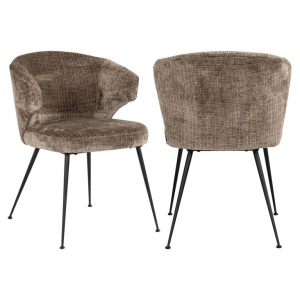 SCAUN DINING XANDRA STONE CHENILLE NIAGARA 104, S4724, CONFECTIONAT DIN 100% POLIESTER SPUMA SI METAL, RICHMOND INTERIORS