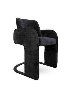 SCAUN ELEGANT BORA NEGRU, CONFECTIONAT METAL SI TEXTIL, STIL MODERN CONTEMPORAN