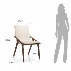 SCAUN ELEGANT, GEMMA, DIN LEMN MASIV SI PIELE ECO, ARTIM GROUP SELECTION - Img 3