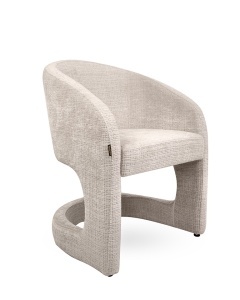 SCAUN ELEGANT SHELLY BEJ, CONFECTIONAT DIN METAL SI TEXTIL, STIL MODERN