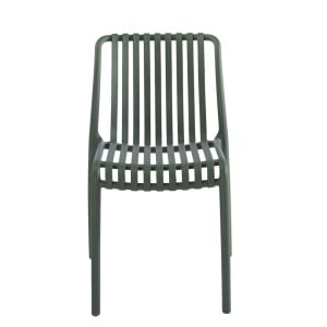 SCAUN PENTRU EXTERIOR/INTERIOR STRIPS, VERDE, DIN POLIPROPILENA, STIL MODERN MINIMALIST - Img 3