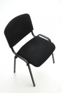 SCAUN PENTRU SALI DE CONFERINTA/CATERING ISO 019, NEGRU, DIN METAL SI TEXTIL, DESIGN MODERN, HALMAR - Img 4