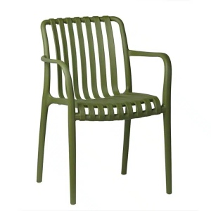 SCAUN PENTRU TERASA/GRADINA, AURA, DIN MATERIAL POLIPROPILENA, VERDE, STIVUIBIL