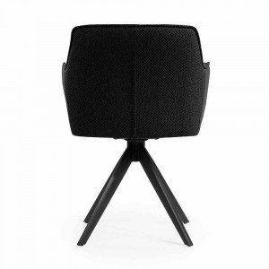 SCAUN PIVOTANT MAKSIMA, NEGRU, STIL MODERN - Img 4