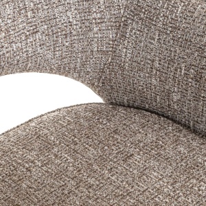 SCAUN ROTATIV 360 GRADE CU AUTO RETURN, GINERVA EARTH TWEED, 214154, CONFECTIONAT DIN POLIESTER, METAL SI SPUMA, BEJ/BRONZ, STIL MODERN - Img 5