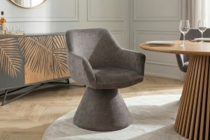 SCAUN ROTATIV, AMBIENTO, REALIZAT DIN TEXTIL GRI, DESIGN MODERN, ARTIM GROUP SELECTION