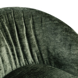 SCAUN ROTATIV CASSI, DIN METAL SI TEXTIL CHENILLE, DE CULOARE NEGRU/VERDE, RICHMOND INTERIORS - Img 8