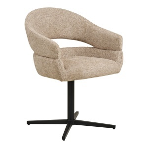 SCAUN ROTATIV DOVER, DIN METAL SI TEXTIL, CULOARE NISIPIU, HOUSE NORDIC