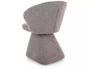 SCAUN ROTATIV, NAGO NOELLE, GRI/NEGRU, TAPITERIE DIN TEXTIL, STIL MODERN - Img 3