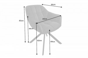 SCAUN ROTATIV, PAPILLON, MICROFIBRA GRI, STIL RETRO, ARTIM GROUP SELECTION - Img 8