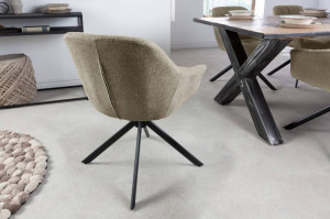 SCAUN ROTATIV, PAPILLON, TEXTIL MARO DESCHIS, STIL RETRO, ARTIM GROUP SELECTION - Img 5