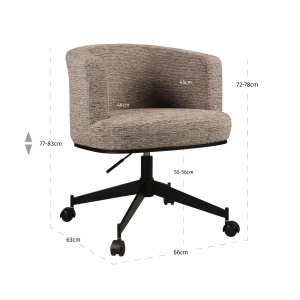 SCAUN ROTATIV PIVOTANT, ROCHENNE, DIN LEMN, METAL SI TEXTIL, DESIGN DEOSEBIT, ARTIM GROUP SELECTION - Img 7