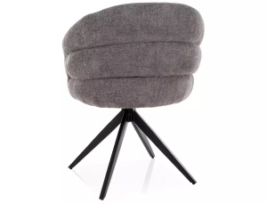 SCAUN ROTATIV STIL ORES, TAP 252 GRI/NEGRU MAT, TAPITERIE DIN TEXTIL SI PICIOARE DIN METAL, STIL MODERN - Img 3