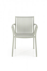 SCAUN TERASA K492, GRI DESCHIS, DIN POLIPROPILENA , STIL MODERN, SUPRAPOZABIL - Img 4