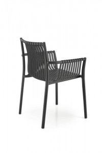 SCAUN TERASA K492, NEGRU, DIN POLIPROPILENA , STIL MODERN, SUPRAPOZABIL - Img 6