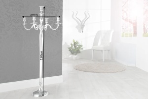 SET 2 BUCATI SFESNICE DE PODEA 5 BRATE, 120CM, ARGINTIU STIL CLASIC - Img 8