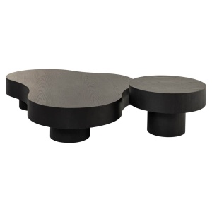 SET 2 MASUTE DE CAFEA BOGOR, 213074, CONFECTIONATA DIN FURNIR DE STEJAR SI PAL, CAFENIU INCHIS, STIL MODERN - Img 3