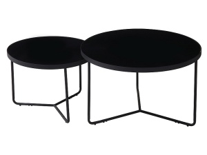 SET 2 MASUTE DE CAFEA ITALIA, NEGRU, CU EFECT DE PIATRA, STIL MODERN