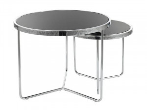 SET 2 MASUTE DE CAFEA SALVA, 45/60 CM, NEGRU/CROM, BLAT DIN STICLA SECURIZATA SI CADRU DIN METAL, STIL MODERN