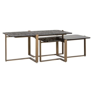SET 2 MASUTE DE CAFEA STERLING, 211889, CONFECTIONATA DIN STICLA SI METAL, CULOAREA MARO SI AURIU, STIL MODERN - Img 2